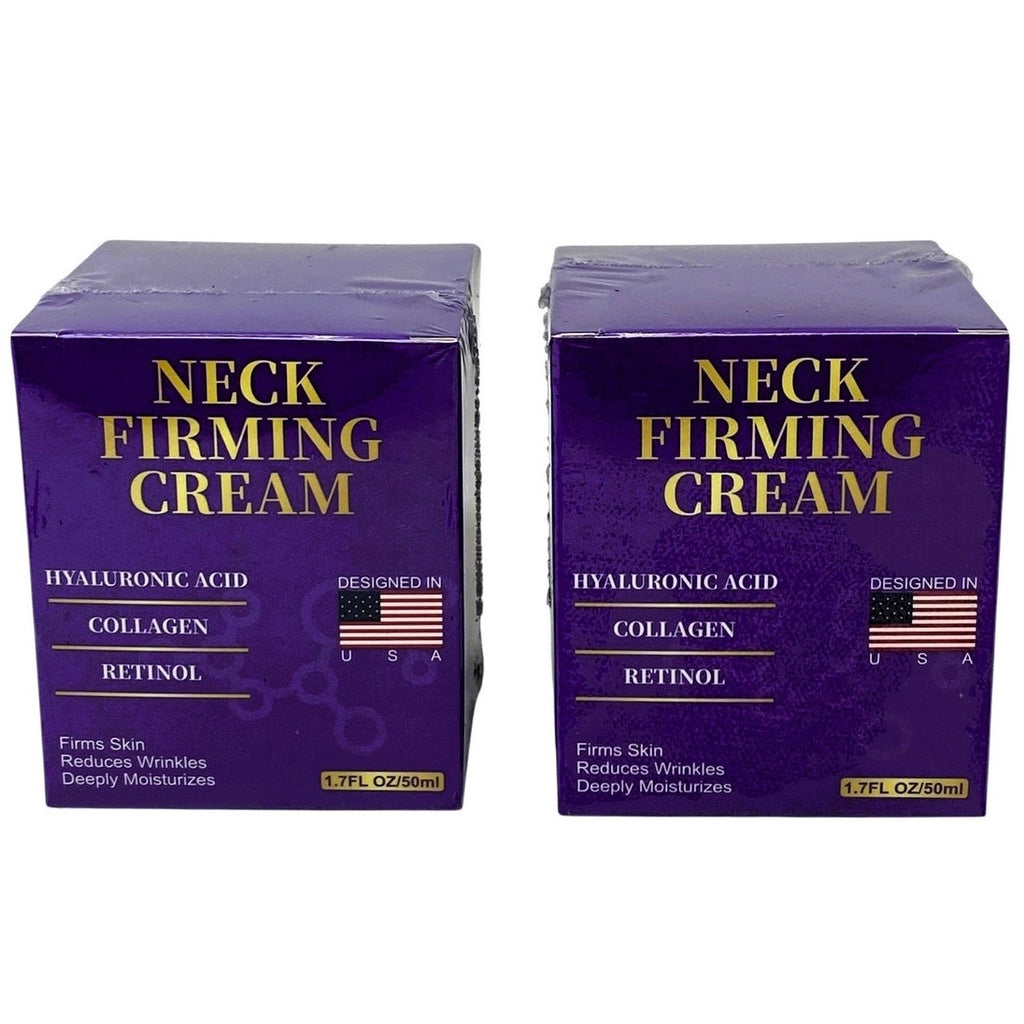 NWT ~ 2 Pack Retinol Collagen Hyaluronic Acid Moisturizer Neck Firming Cream