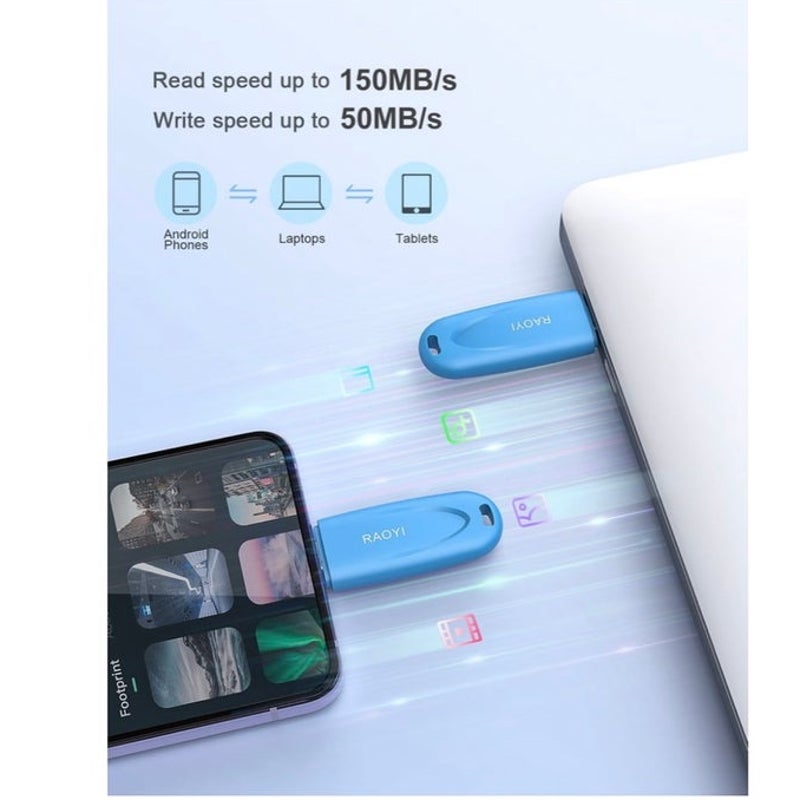 BRAND NEW ~ 64GB USB-C 3.1 Flash Drive, Read Speed up to 150MB/s