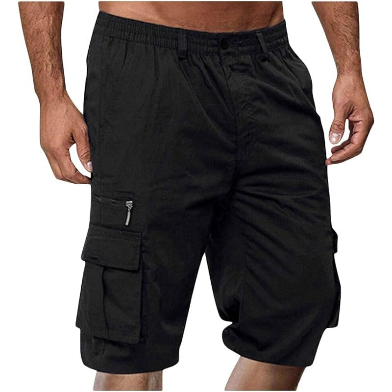 NWT ~ 2 Pairs Men's Olive Green & Black Lightweight Cargo Hiking Shorts ~ 3X