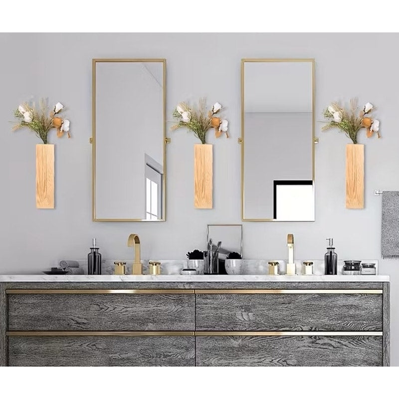 BRAND NEW ~ Set/3 Modern Farmhouse Indoor Plant Hanging Wooden Wall Pockets