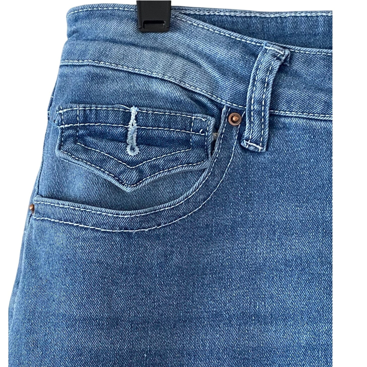 NWT ~ Women's Wide Leg Carpenter Pockets Denim Blue Jeans ~ Size XL