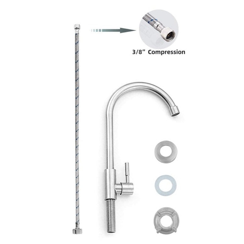 BRAND NEW ~ Cold Water Only Faucet SUS304 Stainless Steel Faucet Kitchen Sink
