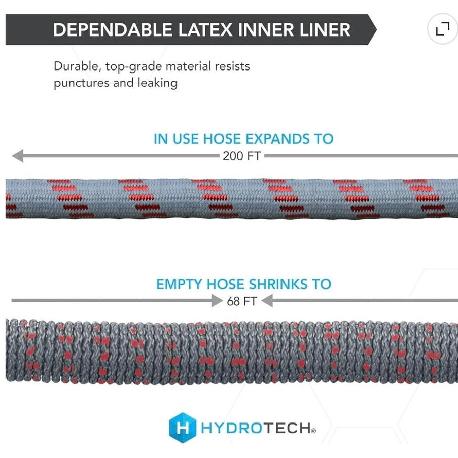 BRAND NEW ~ NWT ~ HydroTech 5/8" Diameter x 200 ft Expandable Burst Proof Hose