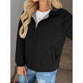 NWT ~ Women's Short Black Quilted Gray Fur Sherpa Lined Jacket Coat Plus Size 2X