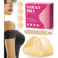 NWT ~ Push Up Double Sided Sticky Bra Inserts with Nipple Covers ~ 4.5" ~ MEDIUM