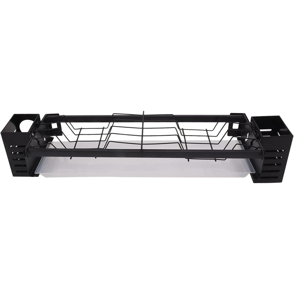 BRAND NEW ~ Black Dish & Utensils Silverware Wall Mounted Sink Drainer & Tray