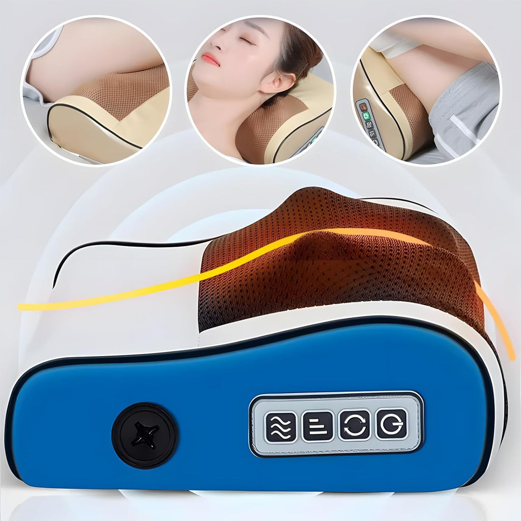 BRAND NEW ~ Multifunctional 3 Speed Rechargeable Portable Neck Massager Pillow