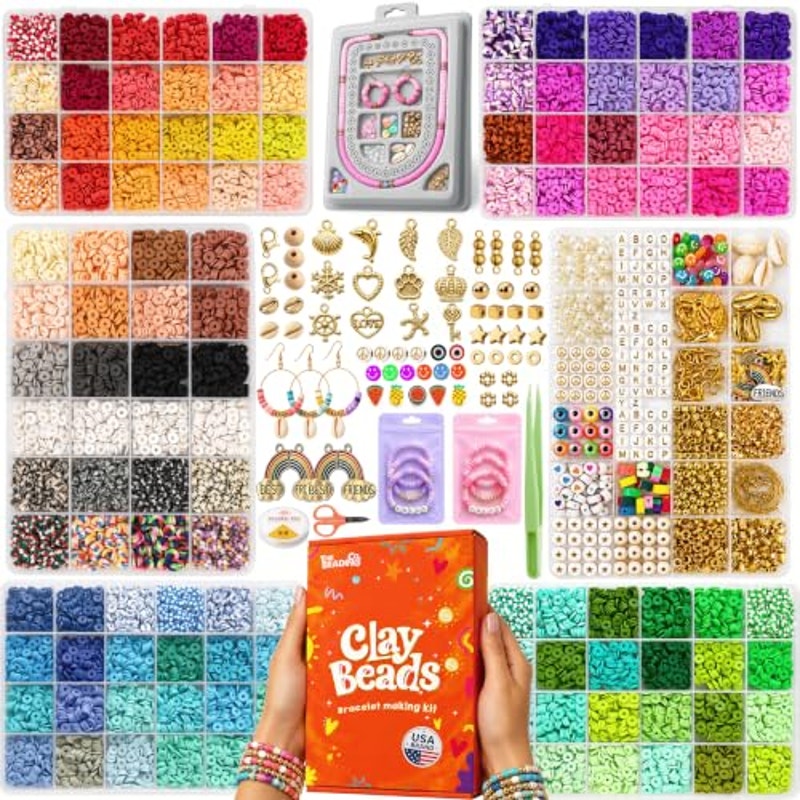 BRAND NEW ~ 23000+ 120 Colors Polymer Heishi Clay Beads Bracelet Making Kit