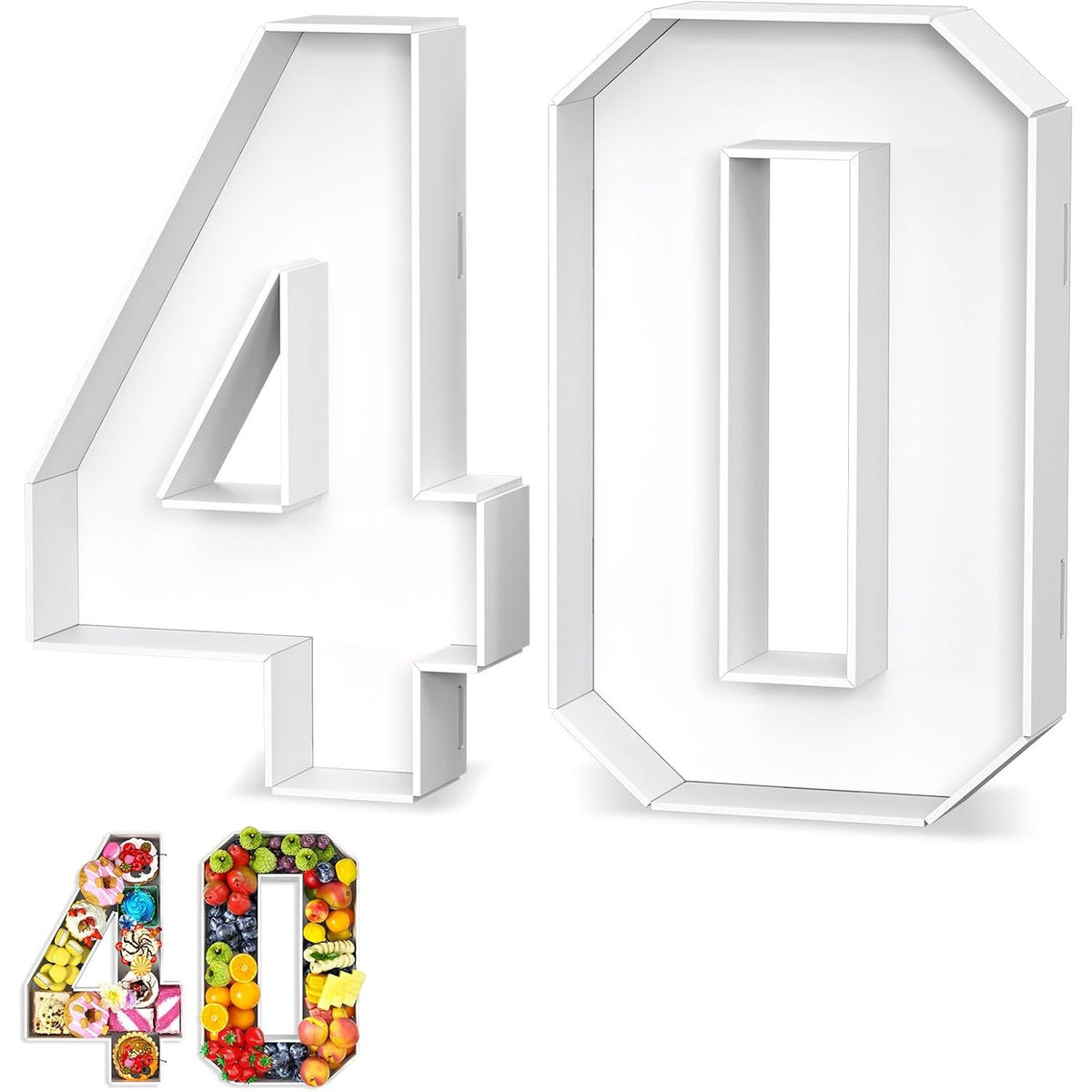 BRAND NEW ~ Paready 13.78" Fillable Cardboard Number 40 Foam Charcuterie Board
