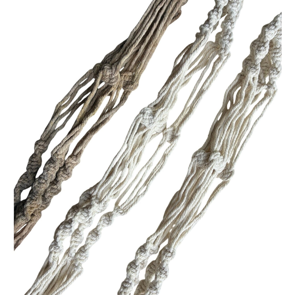 BRAND NEW ~ Set/3 Boho Macrame 40" Plant Hangers Bohemian Crochet Pot Holder