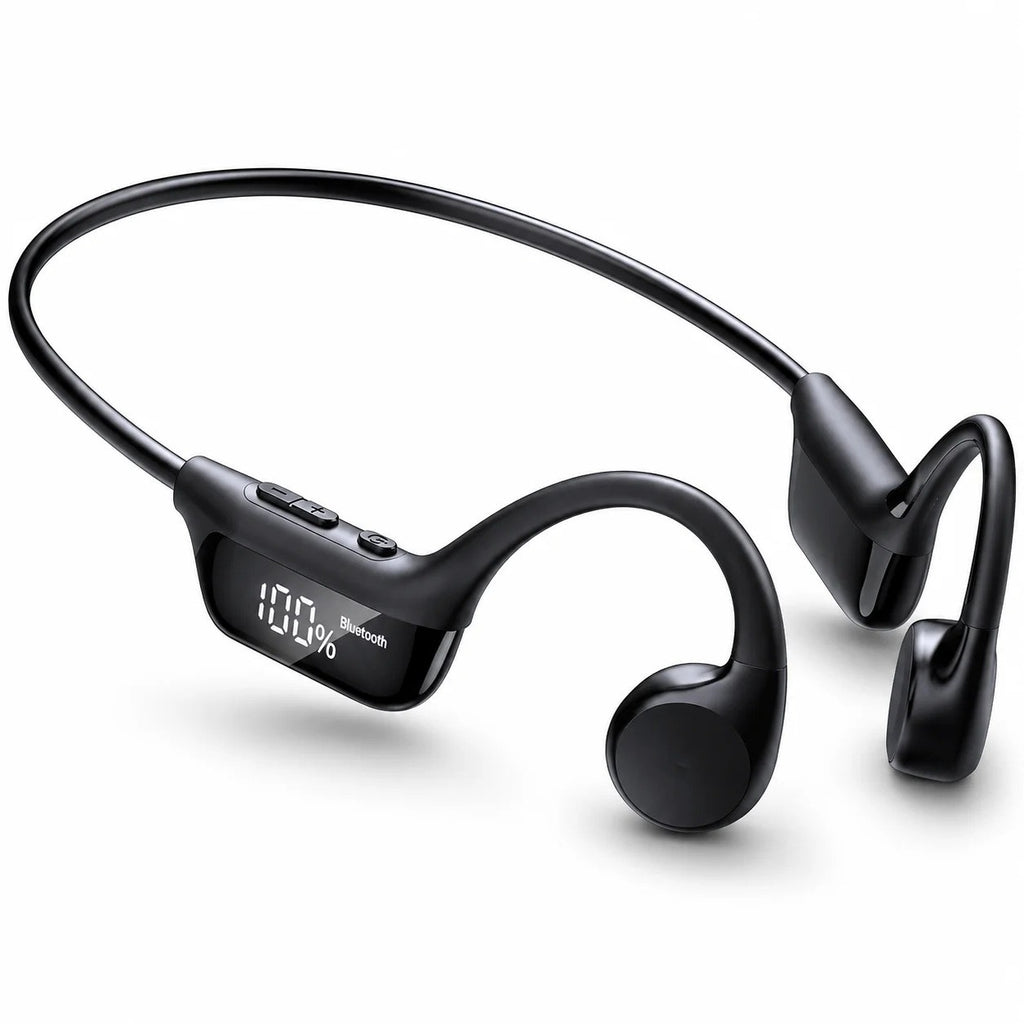 BRAND NEW Bone Conduction Bluetooth 6.0 Headphones Open Ear LED Display Earbuds