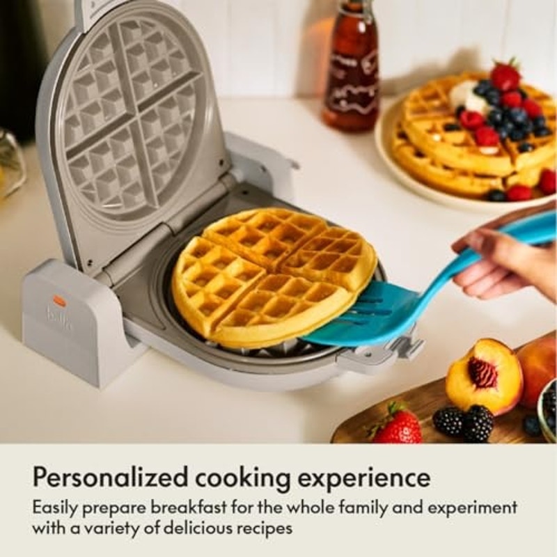 BRAND NEW ~ Bella Flip-n-Store Ceramic Nonstick Belgian Waffle Maker in Oatmilk