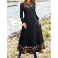 BRAND NEW ~ Long Sleeve Black Floral Casual Office Dress ~ Women's SMALL