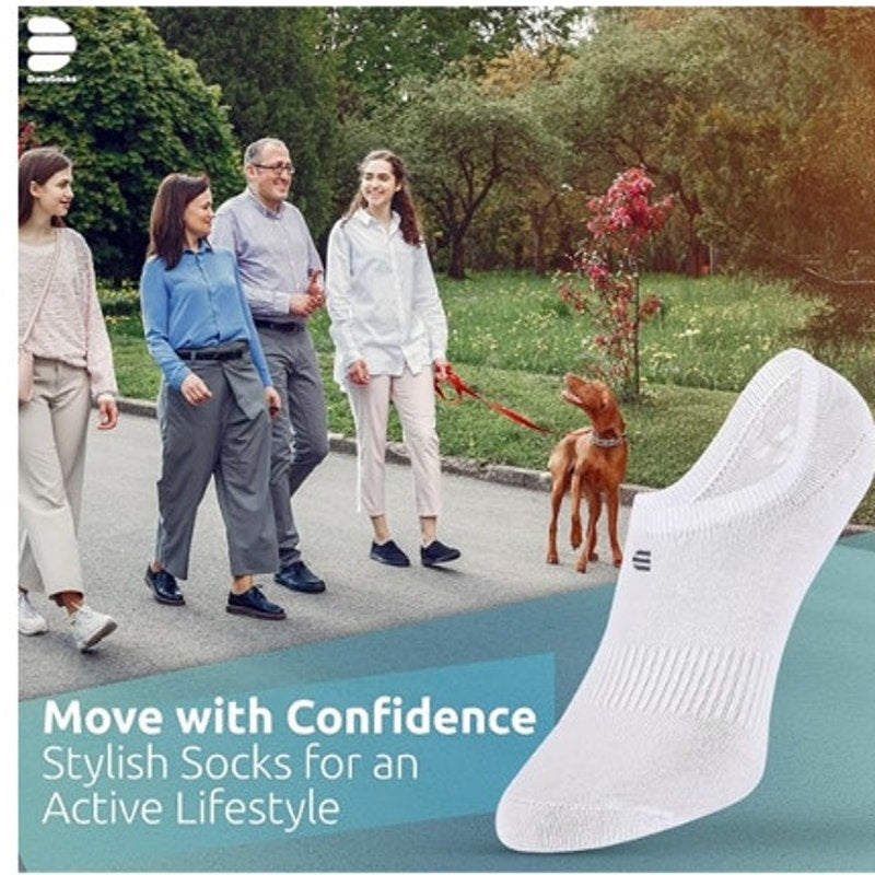 NWT ~ 4 Pairs Seamless Odor Free DuraSocks No Show Cotton Socks ~ Unisex