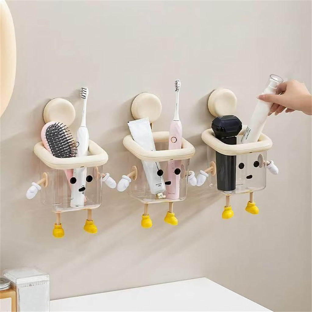 NWT ~ Suction Cup Storage Robot Kids Bathroom Kitchen Sink Organizer
