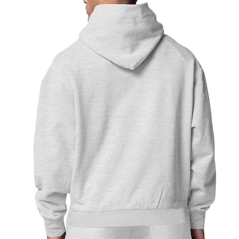 NWT ~ Men's Solid Light Gray Fleece Hooded Sweatshirt Hoodie Full Zip Jacket XXL