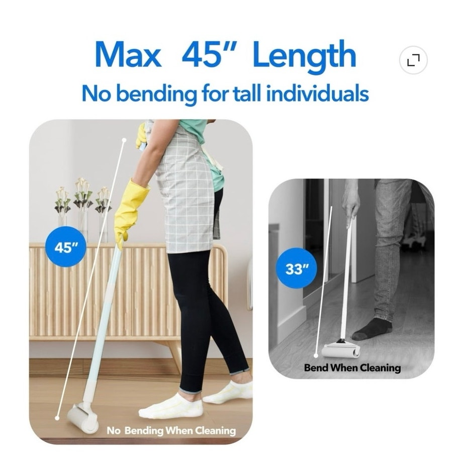 BRAND NEW ~ 4 Pack Extra Sticky Hair Remover Extendable Long Handle Lint Rollers