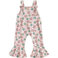 NWT ~ Pink Rainbows & Shamrocks Girls Bellbottom Flare Overalls Pants