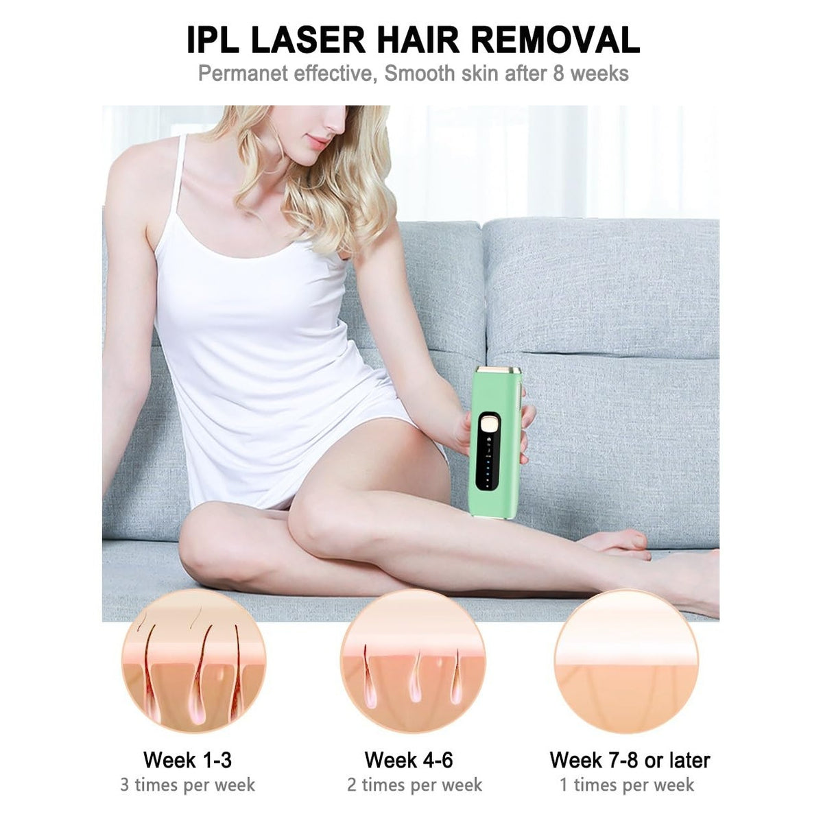 NWT ~ IPL Permanent Whole Body Hair Remover Removal Device ~ 999,999 Flashes