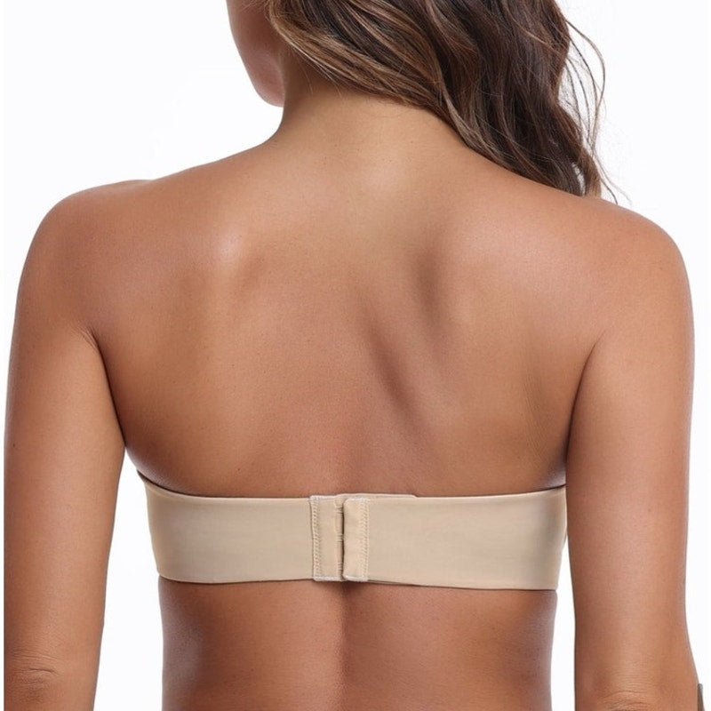 NWT ~ Strapless Seamless Wireless Anti Slip Push Up Bra Support Lift Size 38DD