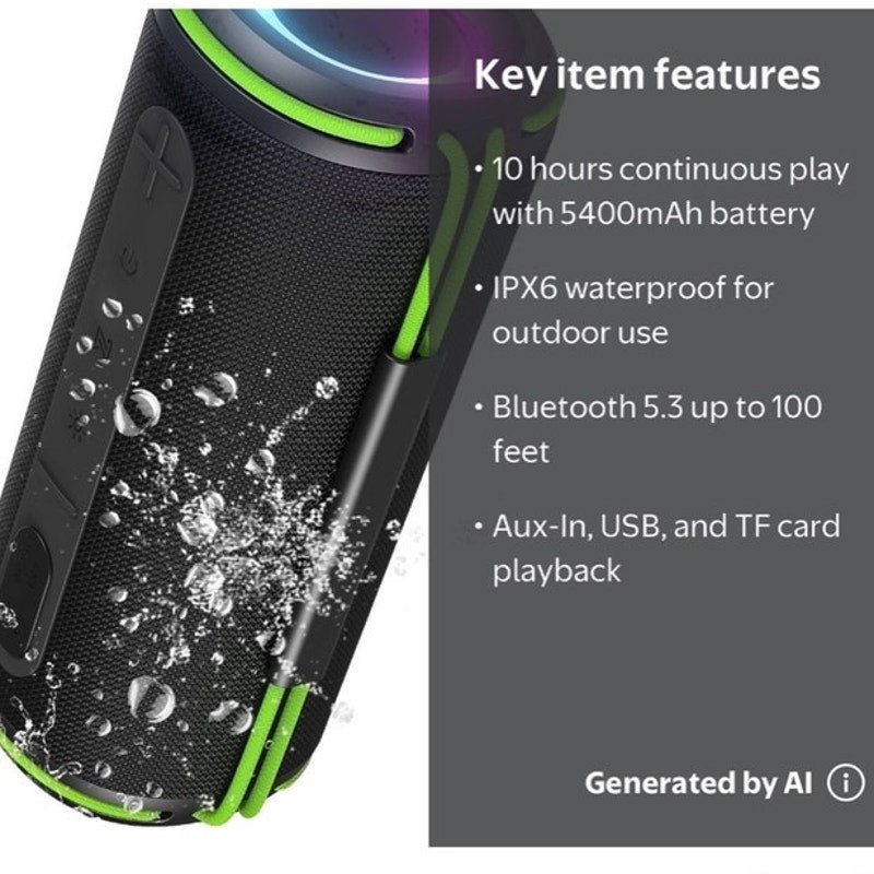 BRAND NEW ~ Portable Waterproof Wireless Bluetooth 24H Playtime Outdoor Speaker