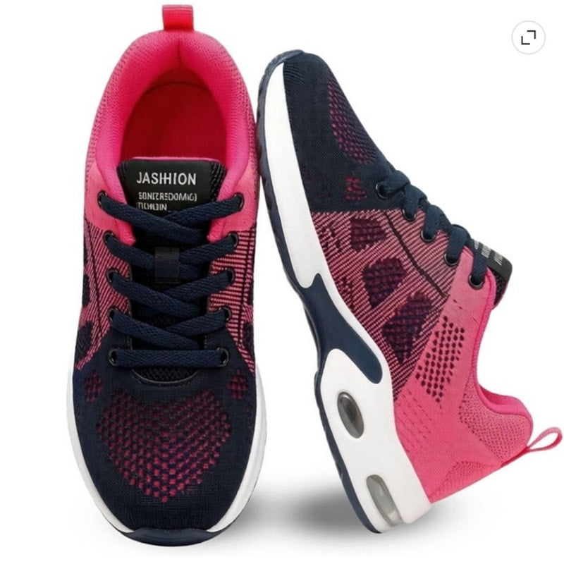BRAND NEW ~ Women's Blue & Pink Lightweight Walking Shoes Mesh Sneakers ~ 8 1/2