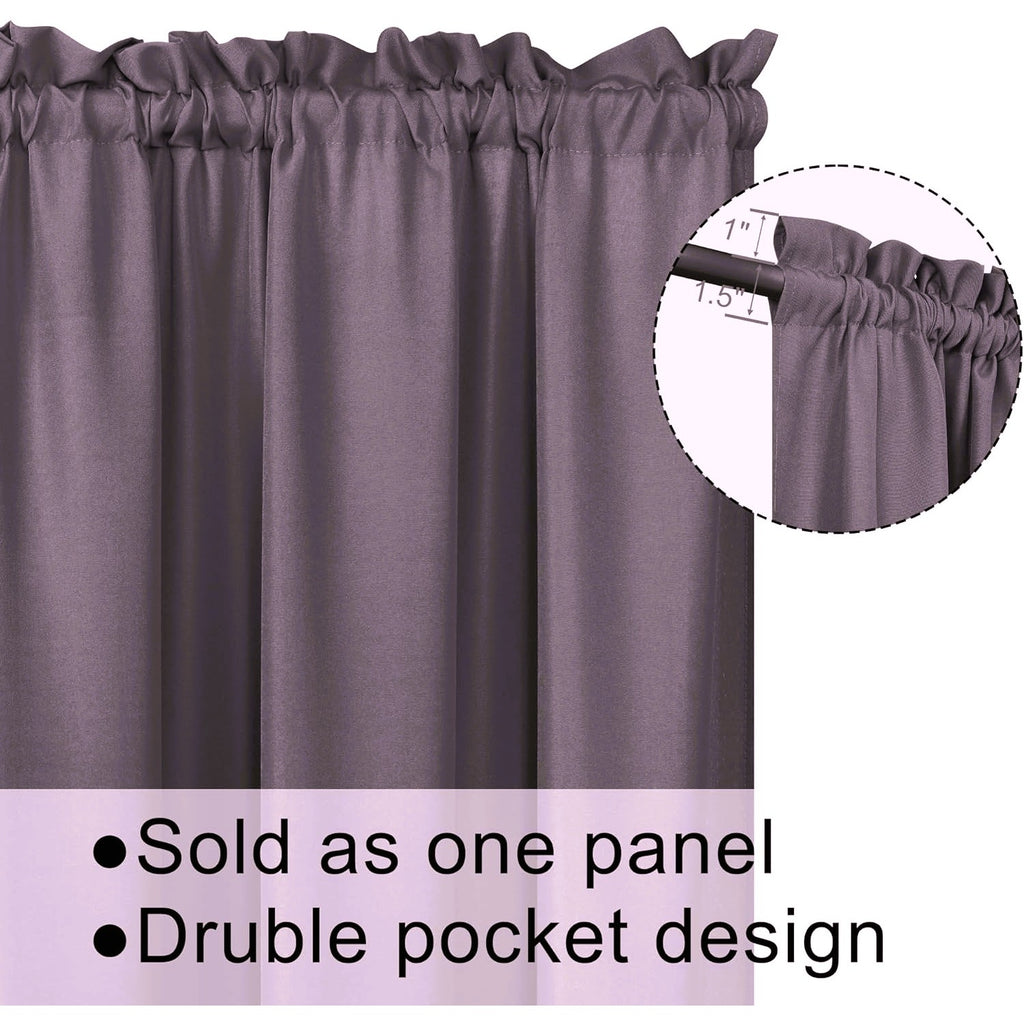 BRAND NEW ~ Gray / Purple Door Window Curtain & Band ~ 40" x 26"