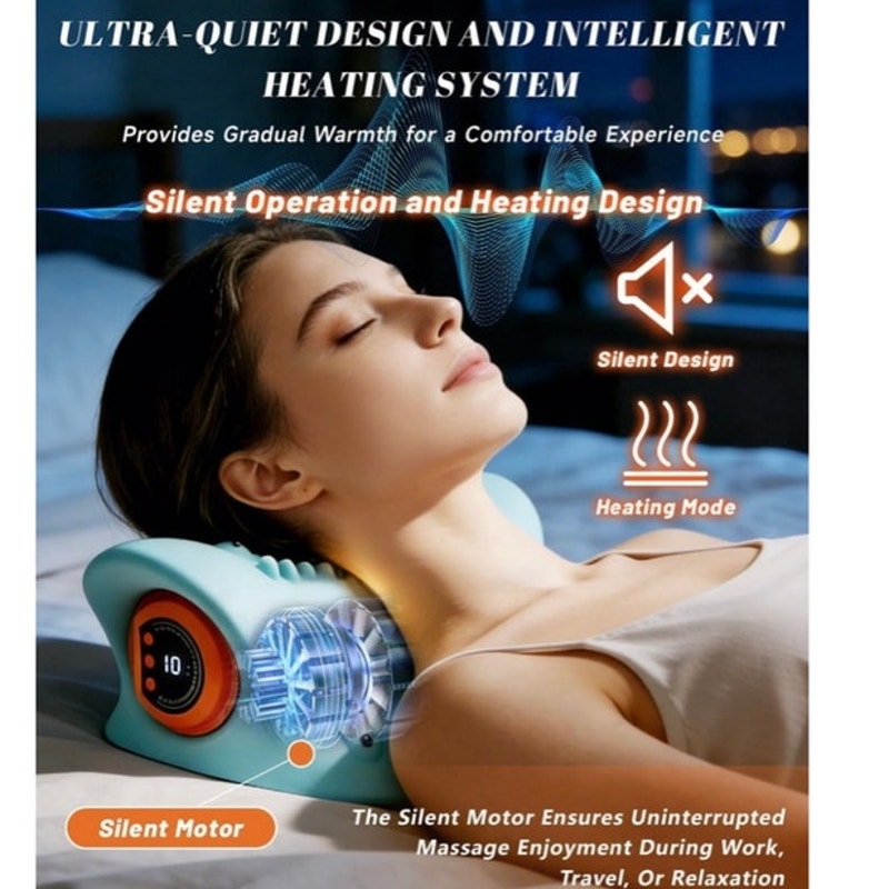 BRAND NEW ~ Adjustable Intensity Neckline Cervical Heated Relaxation Massager