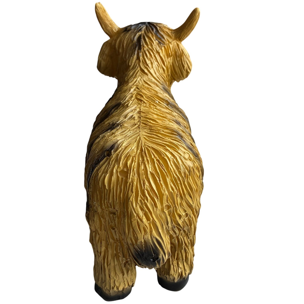 BRAND NEW ~ Primitive Modern Farmhouse Tan Striped Highland Cow