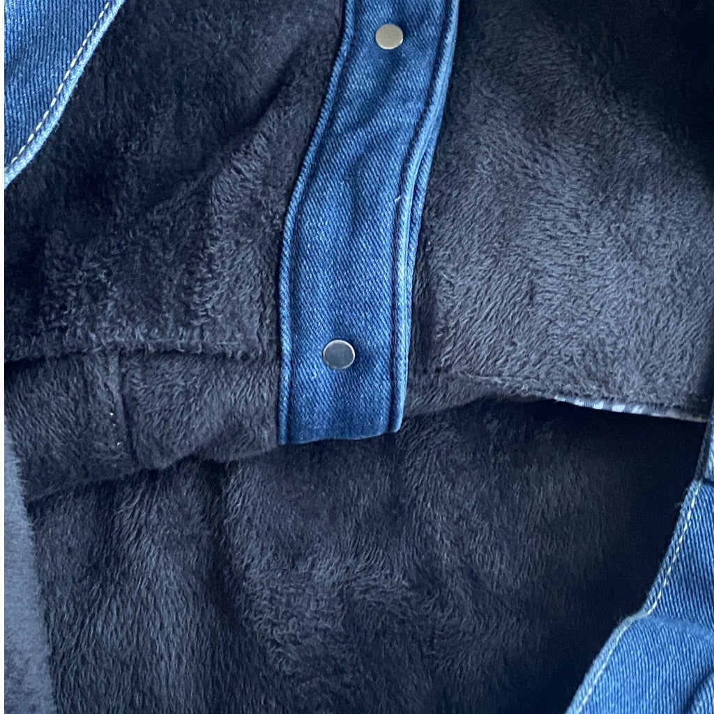 NWT ~ Women's Plus Size Thick Fur Fleece Lined Denim Jacket Jean Coat ~ Size 6X