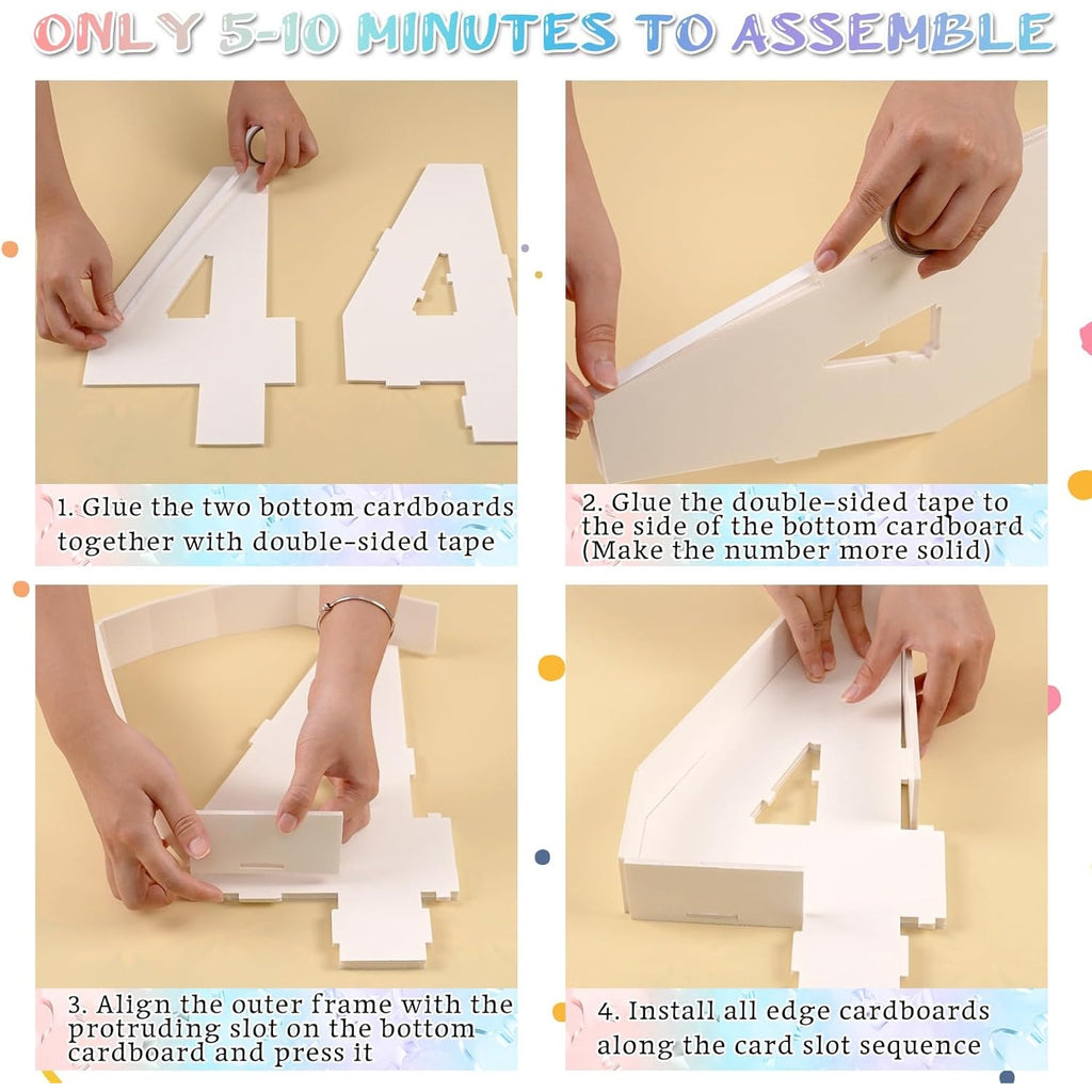 BRAND NEW ~ Paready 13.78" Fillable Cardboard Number 40 Foam Charcuterie Board