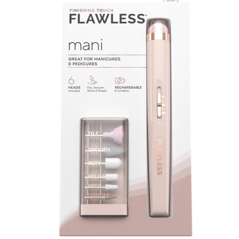 BRAND NEW ~ Pink Rechargeable Nails Mani Pedi File Device & 6 Attachments LED