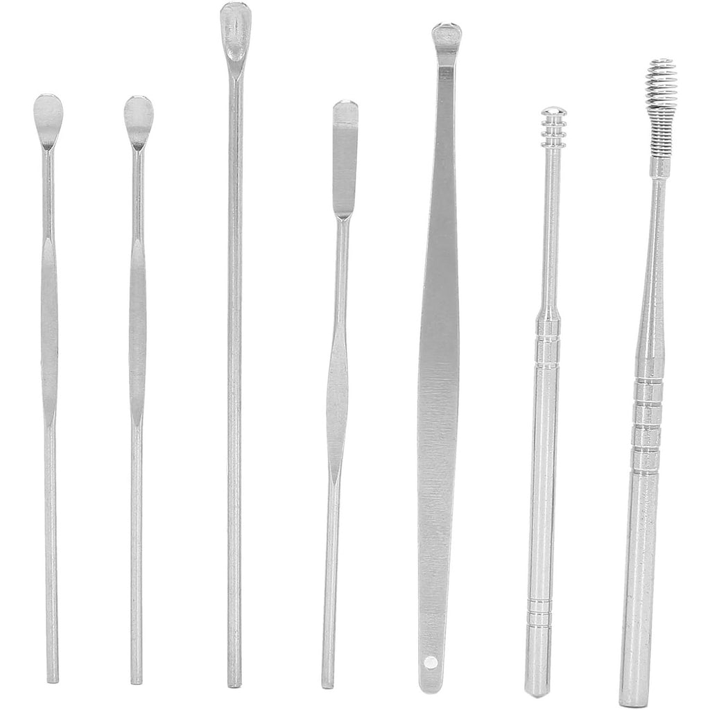 NWT ~ 5 Sets of 8 Stainless Steel Earwax Removal Tool Kit & Storage Case ~40 pcs