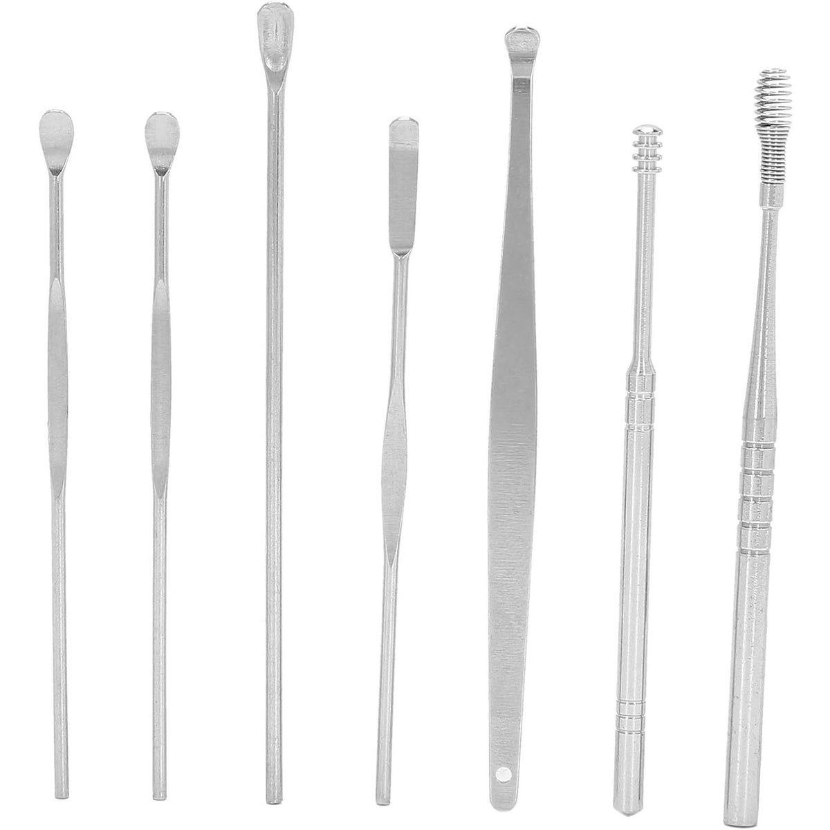 NWT ~ 5 Sets of 8 Stainless Steel Earwax Removal Tool Kit & Storage Case ~40 pcs