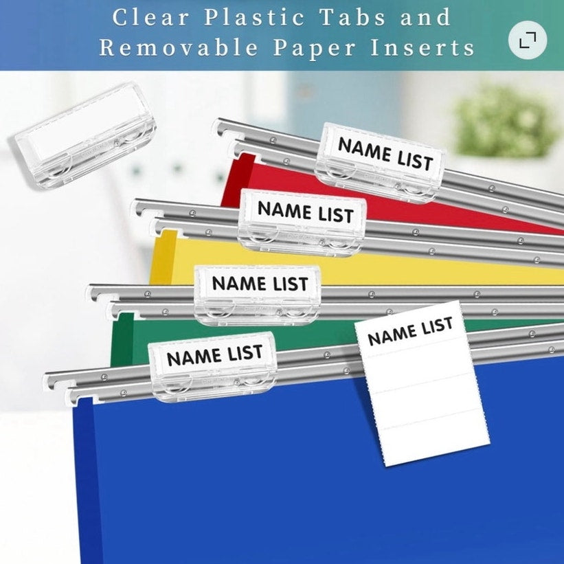 BRAND NEW ~ 20 Multicolor Heavy Duty Plastic Hanging File Folders & Metal Hook