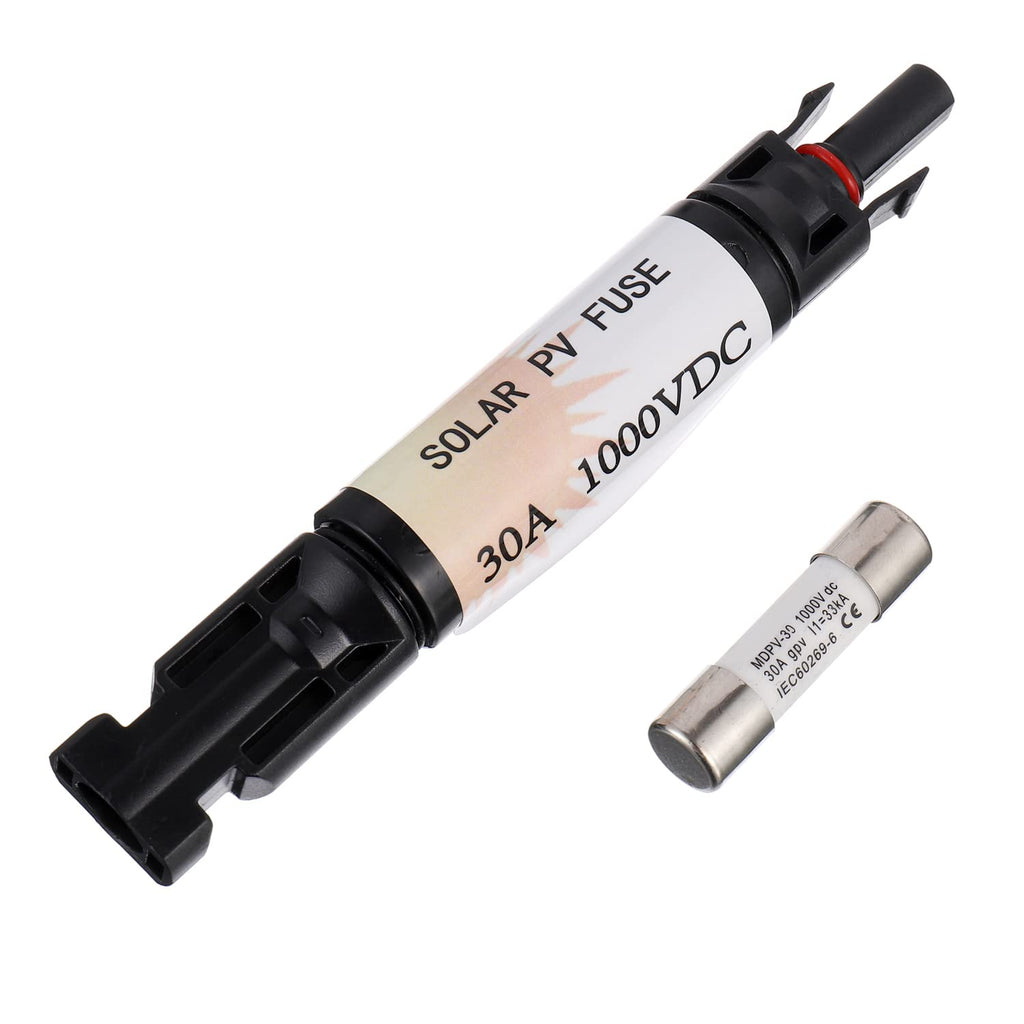 NWT ~ Set/ 2 ~ Fuse & 30A Solar Fuse Holder IP67 Waterproof Black