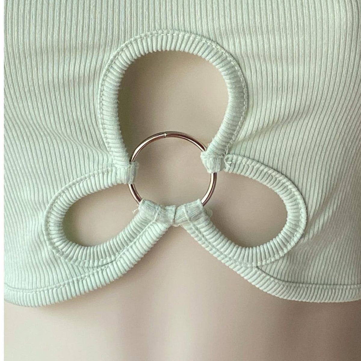 NWT ~ STREETWEAR SOCIETY Short Cropped Lime Green Ribbed Top ~ Women's SMALL