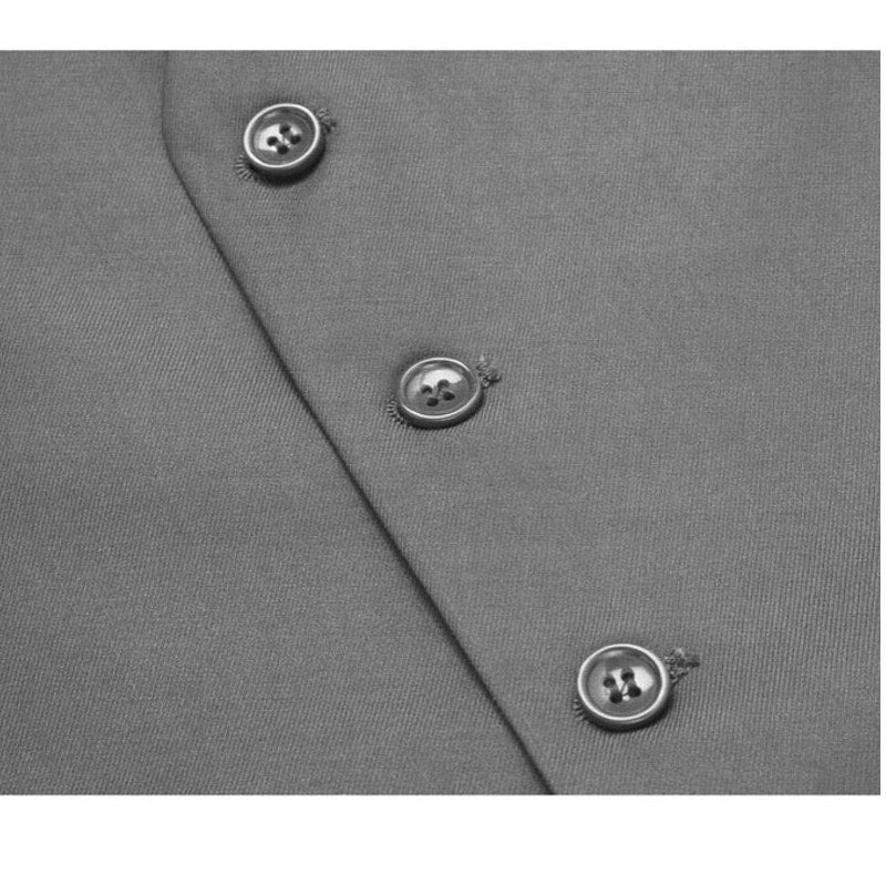 NWT ~ Men's Light Gray Business Suit Vest Casual Dress Slim Fit Formal ~ MEDIUM