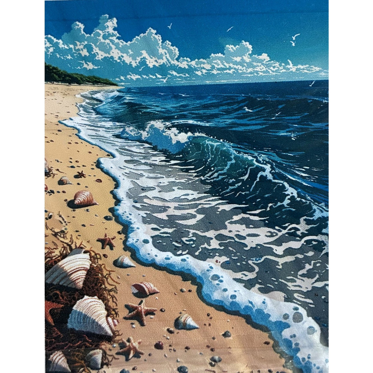 BRAND NEW ~ Set/2 Canvas DIY Paint By Numbers Kits ~ Beach & Night Moon 18"x22"