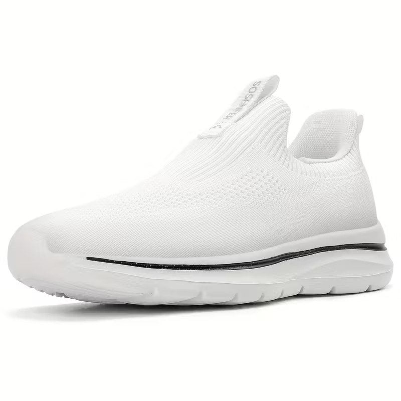 NWT ~ Women's Hands Free Slip On White Mesh Athletic Shoes Sneakers ~ 12 1/2