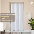 BRAND NEW ~ White Fabric Water-Repellent Stall Shower Curtain ~ 36" x 72"