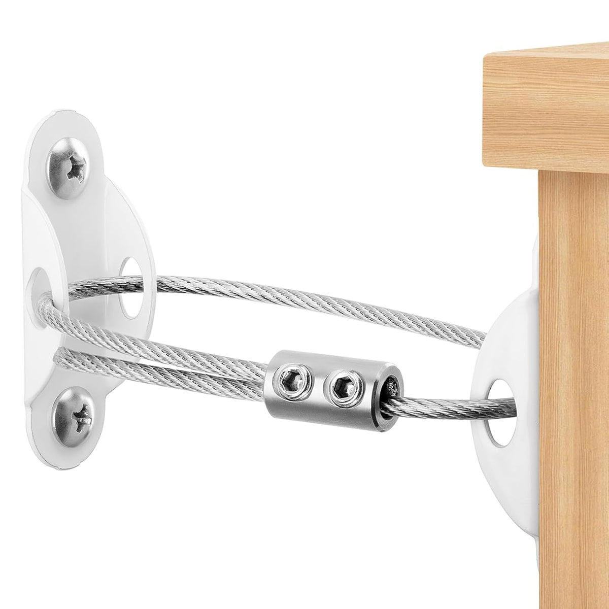 BRAND NEW ~ White Heavy Duty 4 Pack Anti Tip Baby Proofing Furniture Anchors