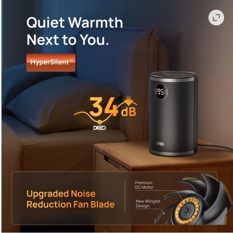 BRAND NEW ~ 1500W Portable Space Heater Thermal Sensor Digital Display 12H Timer