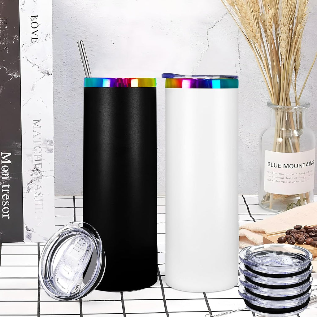 BRAND NEW ~ Set/6 ~ 20oz Skinny Tumbler Spill Proof Replacement Lids