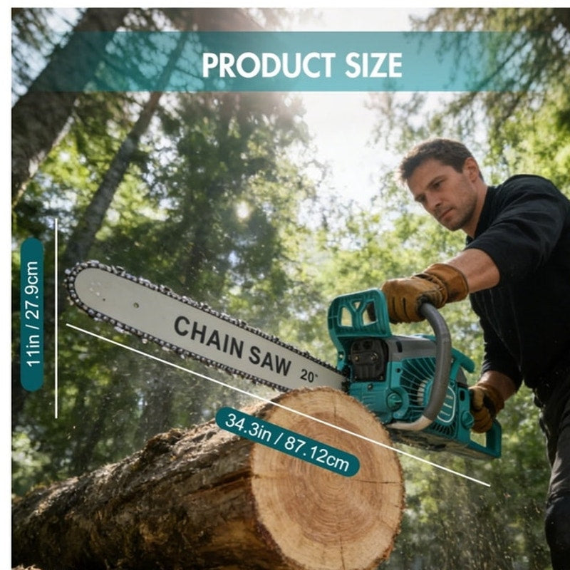 BRAND NEW ~ 20-inch Heavy Duty Powerful Gas Chainsaw 10700 RPM 2-Cycle 62CCC