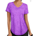 NWT ~ Purple Workout Shirt V-Neck Quick Dry Athletic Loose Gym Running Top ~ MED