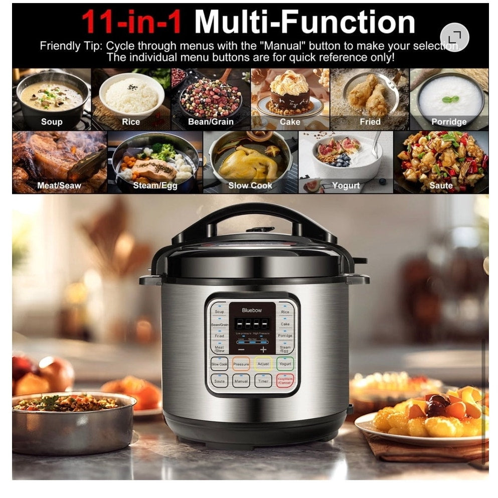 BRAND NEW ~ Stainless Steel 6.5 Quart Electric Rice ~ Slow ~ Pressure Cooker etc