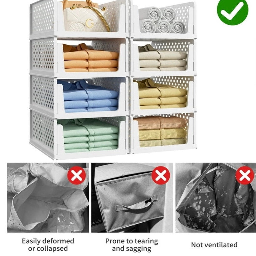 BRAND NEW ~ 5 Pack Stackable Multi-Purpose Closet Organizers & Storage Drawers