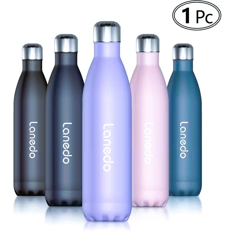 BRAND NEW ~ Tall Dark Blue 25oz Vacuum Insulated Leakproof Hot & Cold Water Bottle