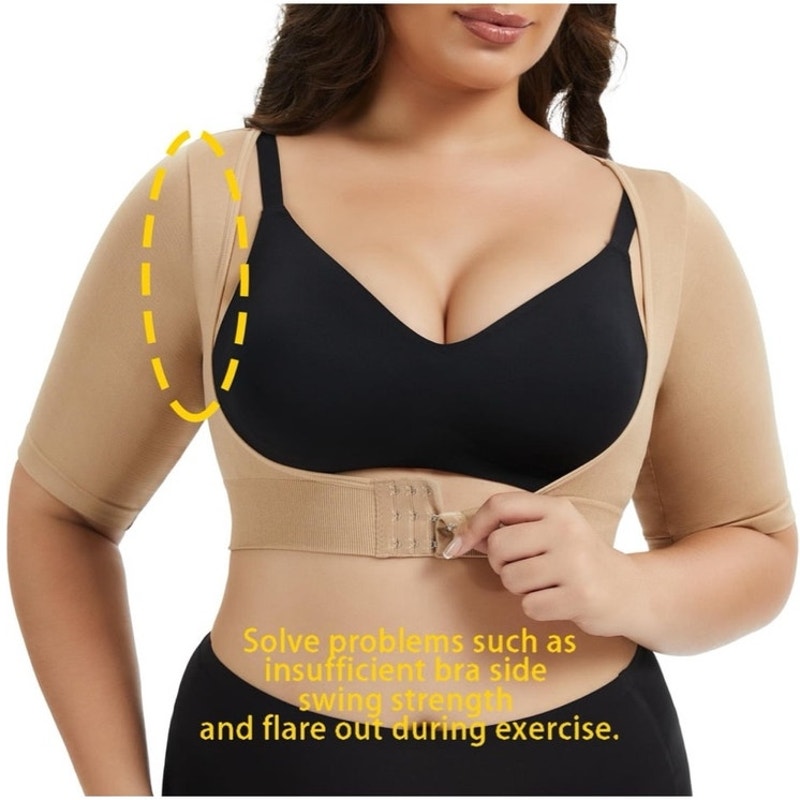 NWT Plus Size Shapewear Upper Arm Shaper Short Sleeve Slimmer Compression Top 1X